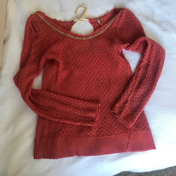 Excellent Free People Knit Beaded Sweater M - Picture 1 of 4